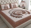 Jaipuri Tree of Life multicolour print double bedsheet set with 2 pillow covers